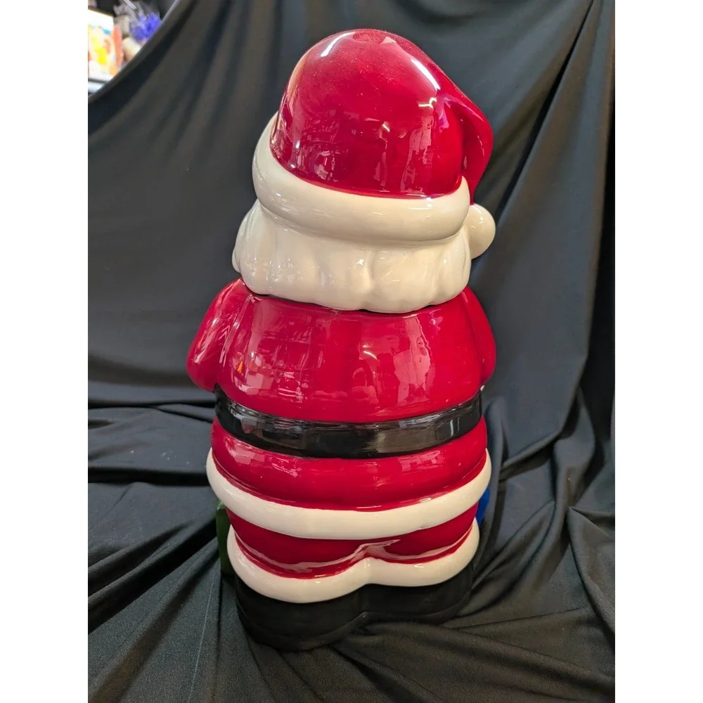 Christmas Santa Claus Cookie Jar 11.75